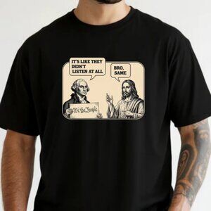 George and Jesus T-Shirt – Vintage Style Unisex Graphic Tee